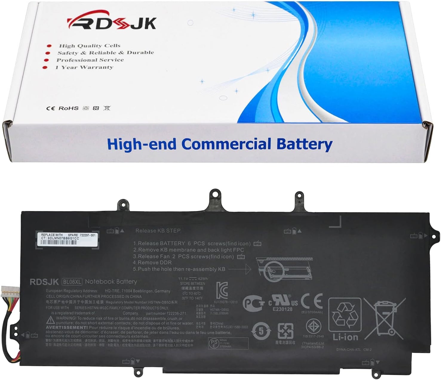 HP EliteBook 1040 G1 / G2 100% Original Laptop Battery (BL06XL)