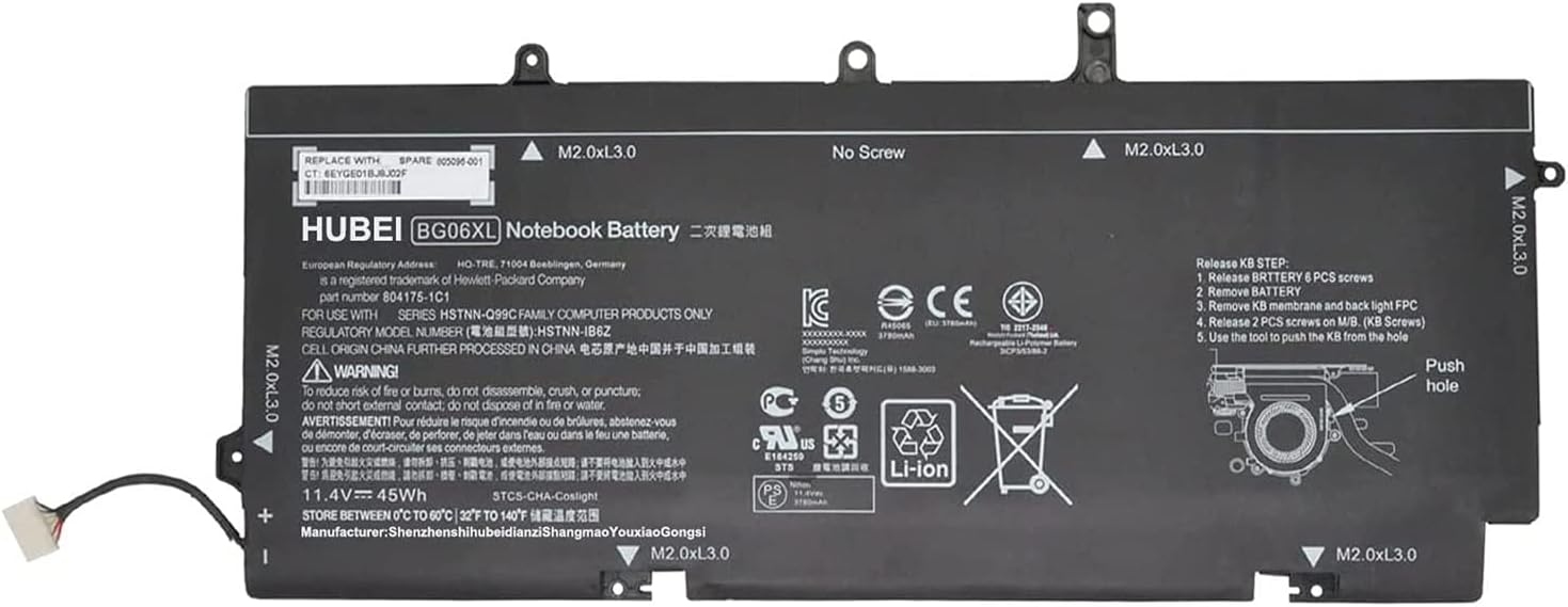HP EliteBook 1040 G3 BG06XL 45Wh 100% Original Laptop Battery